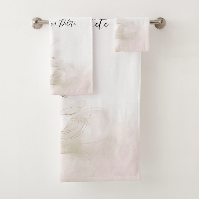 Ivory White Flowers Towel Set (En situation)