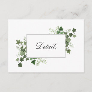 Ivy et Fern Détails du Mariage Carte de boîtier