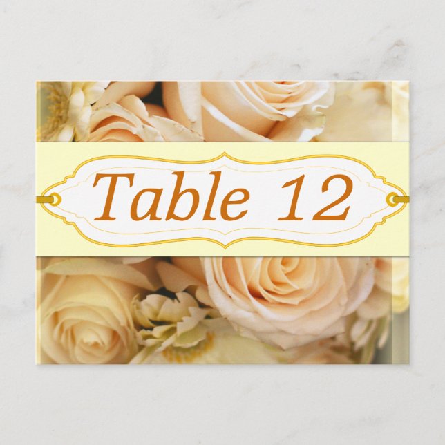 Ivy Mariage Rose Réception Table Numéro Cartes (Devant)