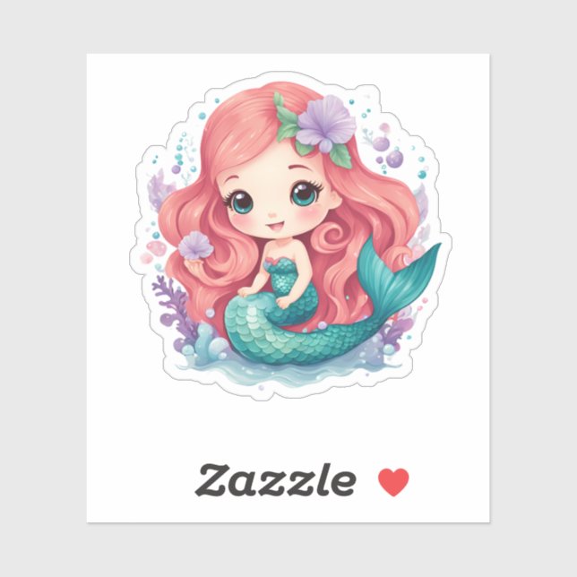 Ivy the Mermaid : Sticker en vinyle (Feuille)