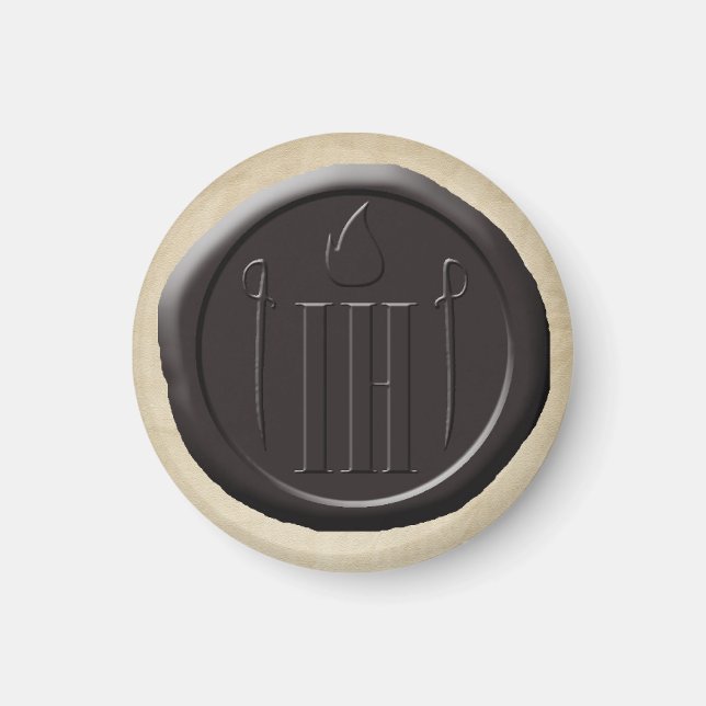 Izzy Hands OFMD Pirate Wax Seal Magnet (Devant)