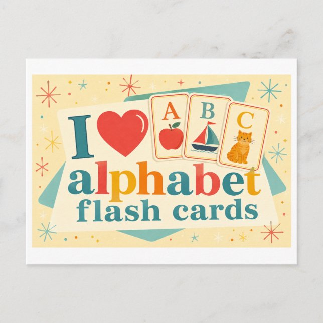"J'[Aime] Cartes Flash Alphabet" (Devant)