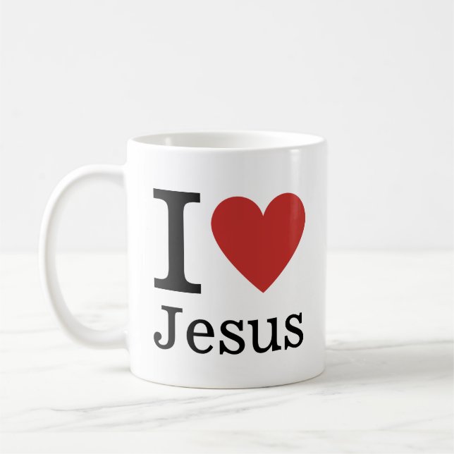J❤️aime Jésus CUSTOMIZABLE Mug (Gauche)
