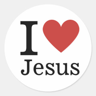 J'❤️ aime Jésus Stickers PERSONNALISABLES
