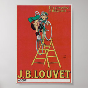 J.B. Louvet Bicycle Poster vintage 1922