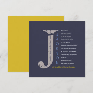 J Collection initiale Bat Bar Mitzvah Invitation