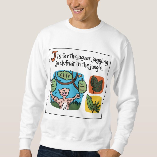 J est pour Jackfruit Adult Crewneck Sweatshirt (Devant)