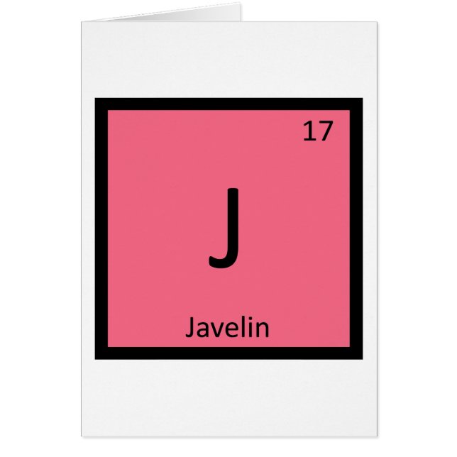 J - Javelot Athlétisme Symbole Chimique (Devant)