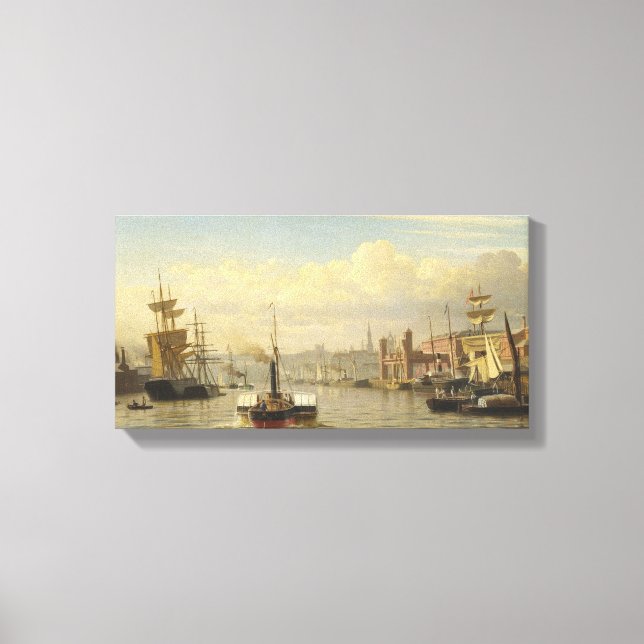 J W Carmichael river Tyne peinture toile imprimer (Recto)