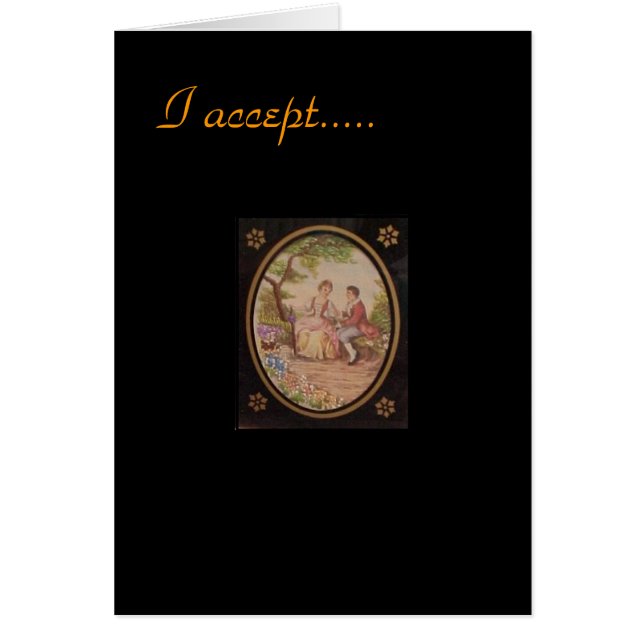 J'accepte votre carte de proposition de mariage (Devant)