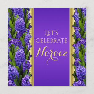 Jacinthes heureuses nobles de Norooz - invitation