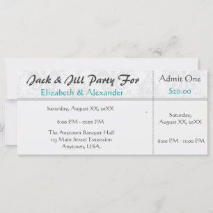 Jack et Jill Shower Ticket Style Party