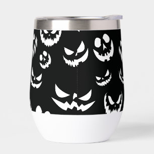 Jack-o'-lantern face Citrouille noir et blanc