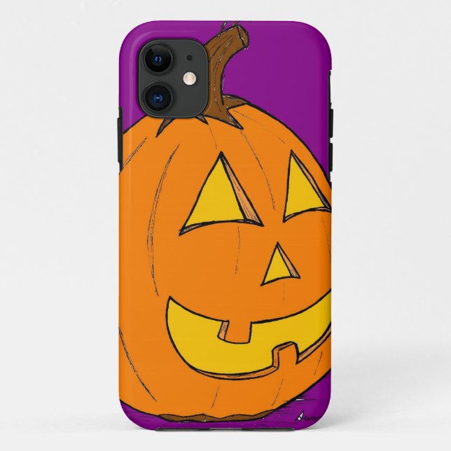 Jack o' Lantern violet iPhone 5 Coque (Dos)
