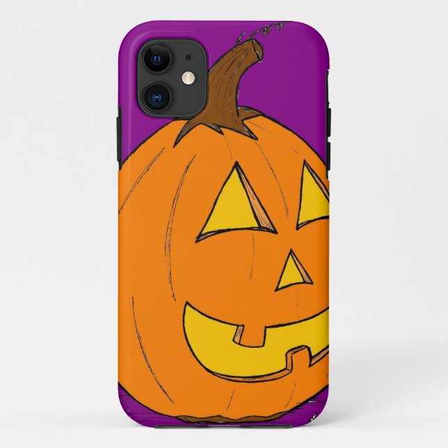 Jack o' Lantern violet iPhone 5 Coque à peine là (Dos)
