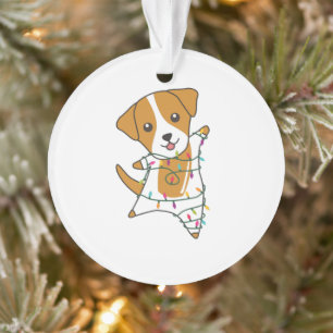 Jack Russel Chien de Noël Animaux d'hiver Chiens