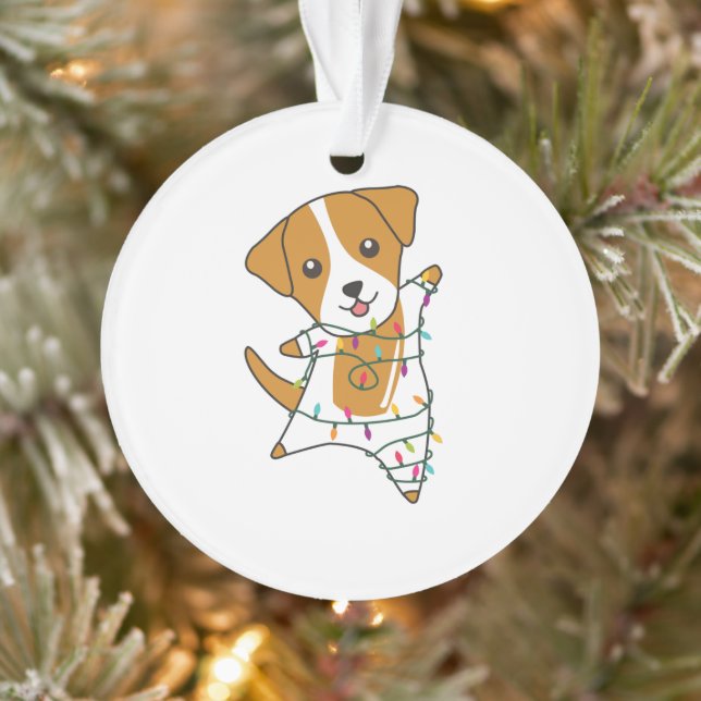 Jack Russel Chien de Noël Animaux d'hiver Chiens (Arbre)