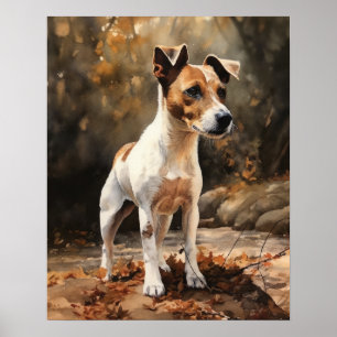 Jack Russel Terrier Dog Art Imprimer Poster