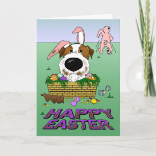 Jack Russell Bonne Carte de Pâques