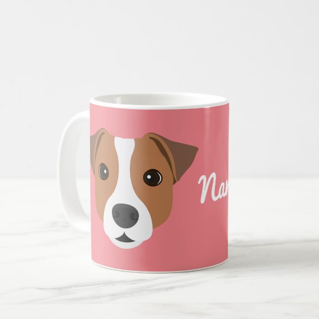 Jack Russell Chien Café Mug (Devant gauche)