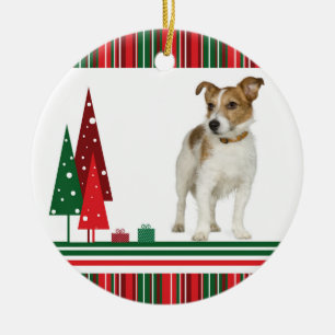 Jack Russell Ornement de Noël rétro