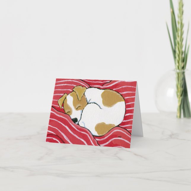 Jack Russell Puppy | Carte de note d'art pour chie (Devant)
