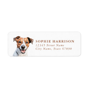 Jack Russell Terrier Adresse de retour Étiquettes