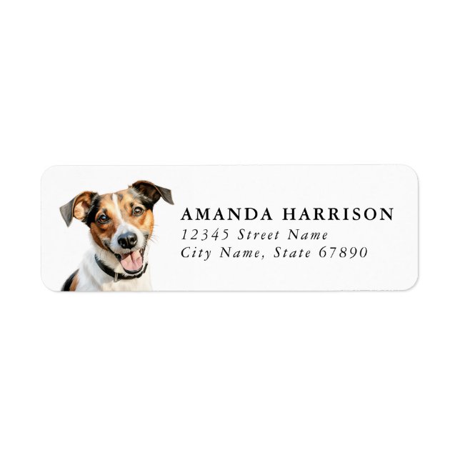 Jack Russell Terrier Adresse de retour Étiquettes (Devant)