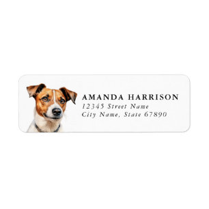 Jack Russell Terrier Adresse de retour Étiquettes