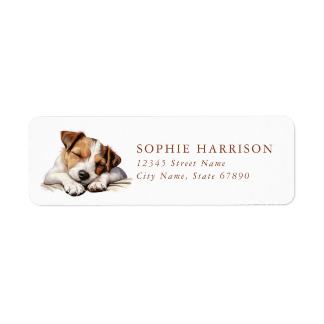 Jack Russell Terrier Adresse de retour Étiquettes (Devant)