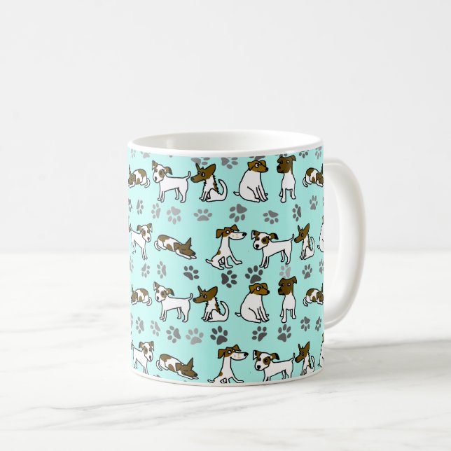 Jack Russell Terrier Cartoon Mug (Devant droit)
