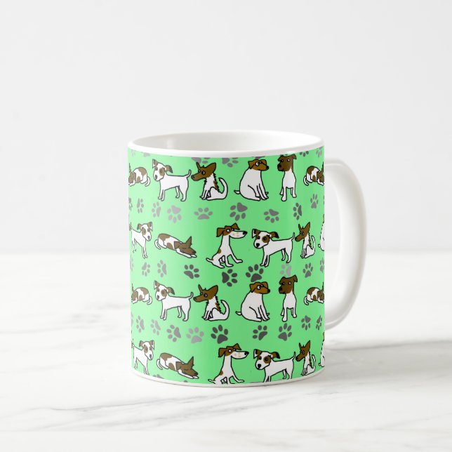 Jack Russell Terrier Cartoon Mug (Devant droit)