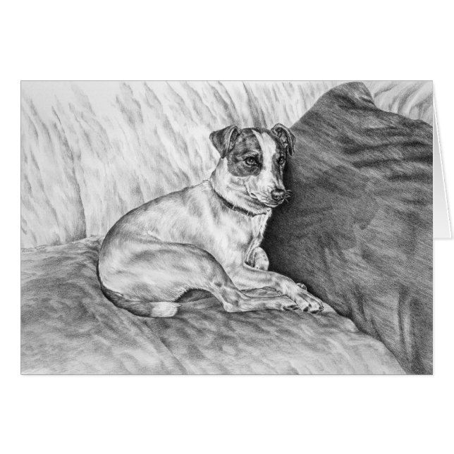 Jack Russell Terrier Chien Dessin de Kelli Swan (Devant horizontal)
