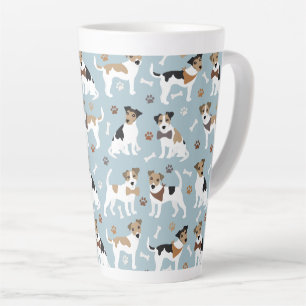 Jack Russell Terrier Patrouilles et os Latte Mug