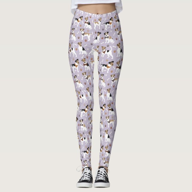 Jack Russell Terrier Paws and Bones Leggings (Devant)