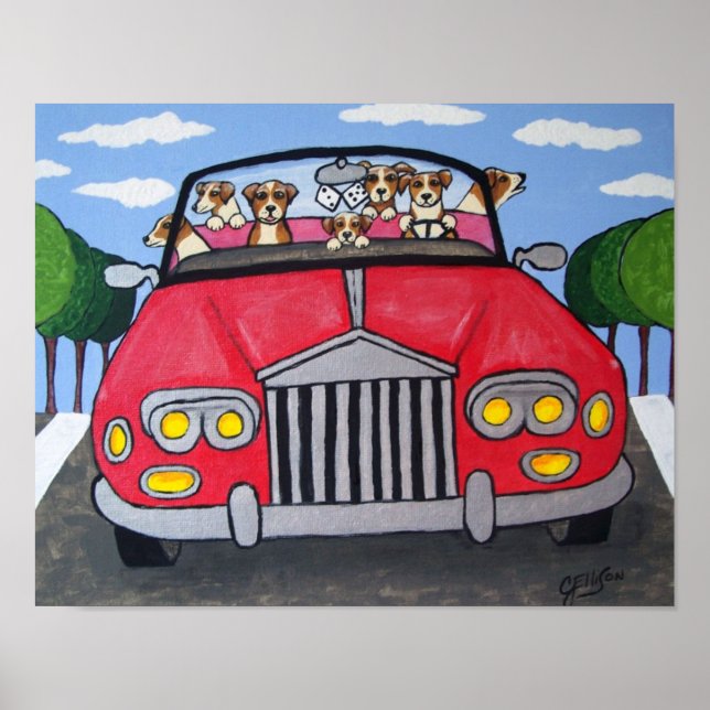 Jack Russell Terriers Joy Ride Poster (Devant)