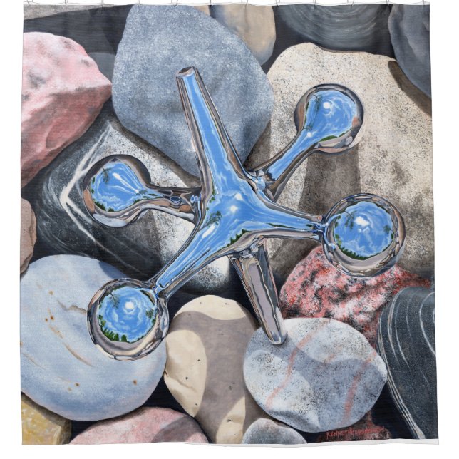 Jack sur les roches - rideau en douche de (Devant)