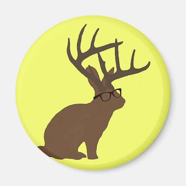 jackalope avec aimant de lunettes (Devant)