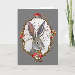 Jackalope dans la carte frontière des bois