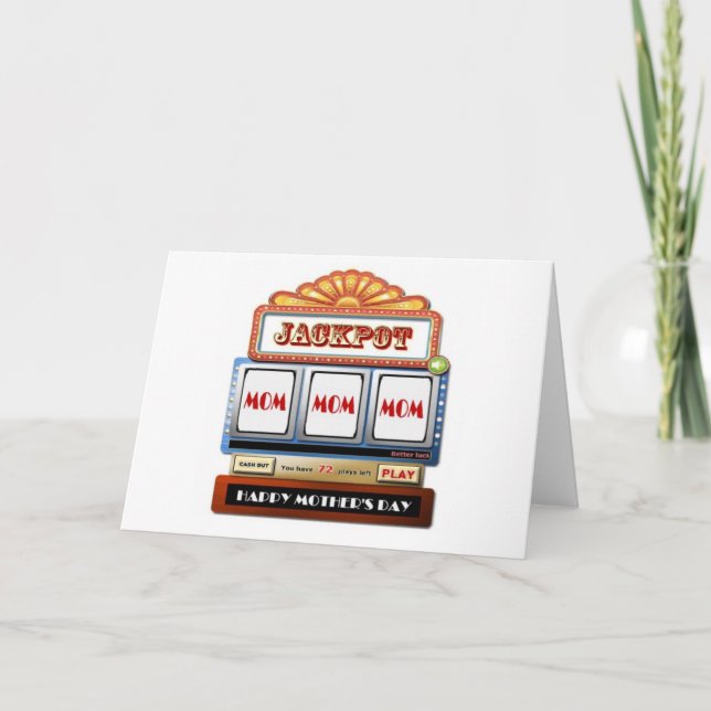 JACKPOT MOM MOM MOM Mère Carte Fête Mère Slot M (Devant)