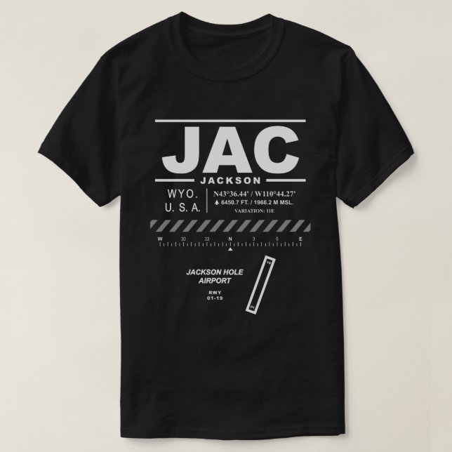 Jackson Hole Airport JAC T-Shirt (Design devant)