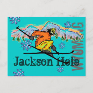 Jackson Hole Wyoming carte postale d'élévation de