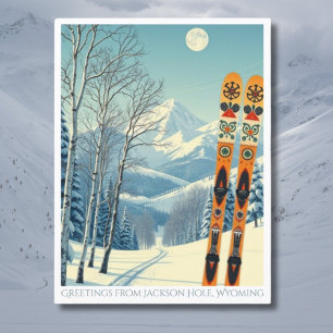 Jackson Hole Wyoming ski vacances Carte postale