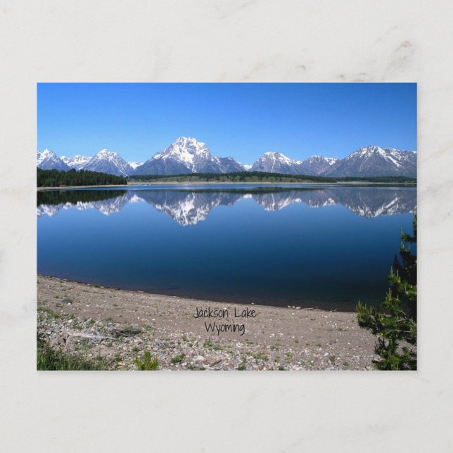 Jackson Lake, carte postale du Wyoming (Devant)