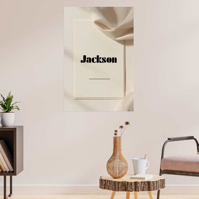 Jackson Modern Name Poster – Clean Minimal Typogra (Salon 3)