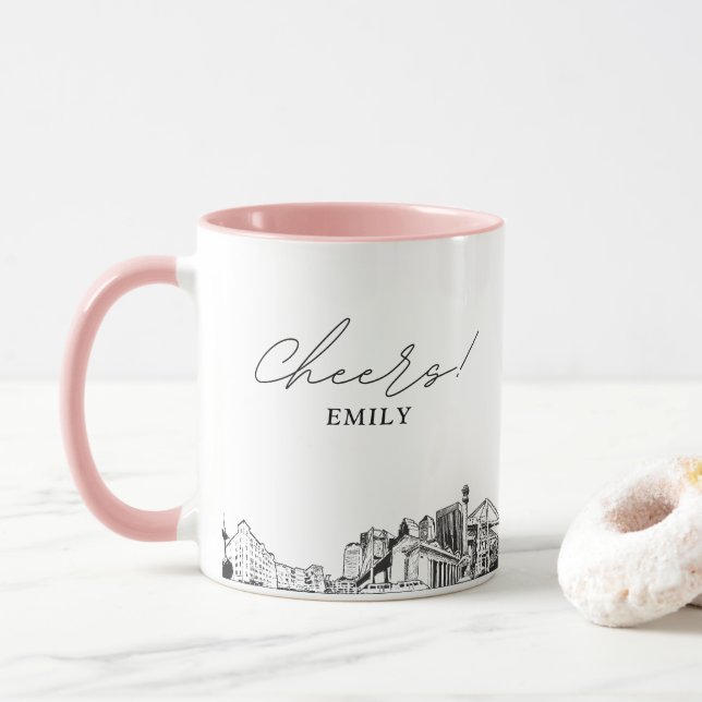 Jacksonville Personnalisé Mariage café Mug (Avec donut)