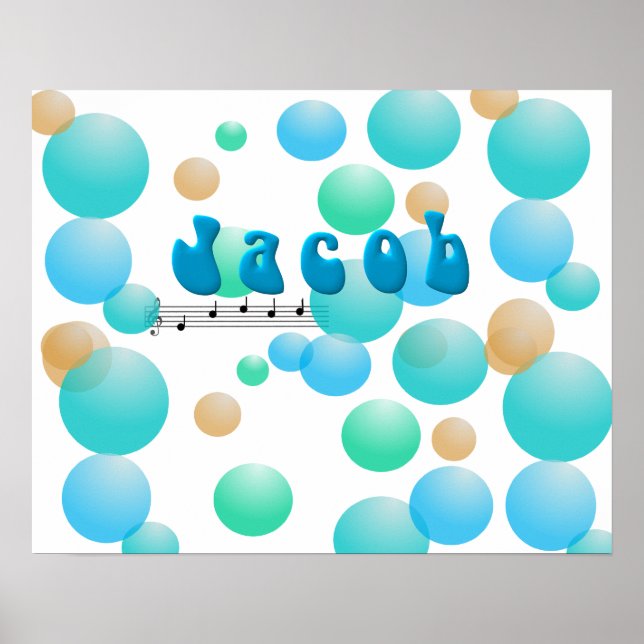 Jacob Nom musical Nursery Room Poster (Devant)