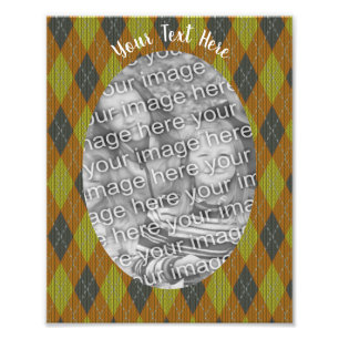 Jacquard Brown vert Design Cadre Modèle Photo Pri