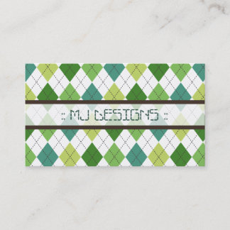 Jacquard de Preppy Diamond Motif Carte de visite :