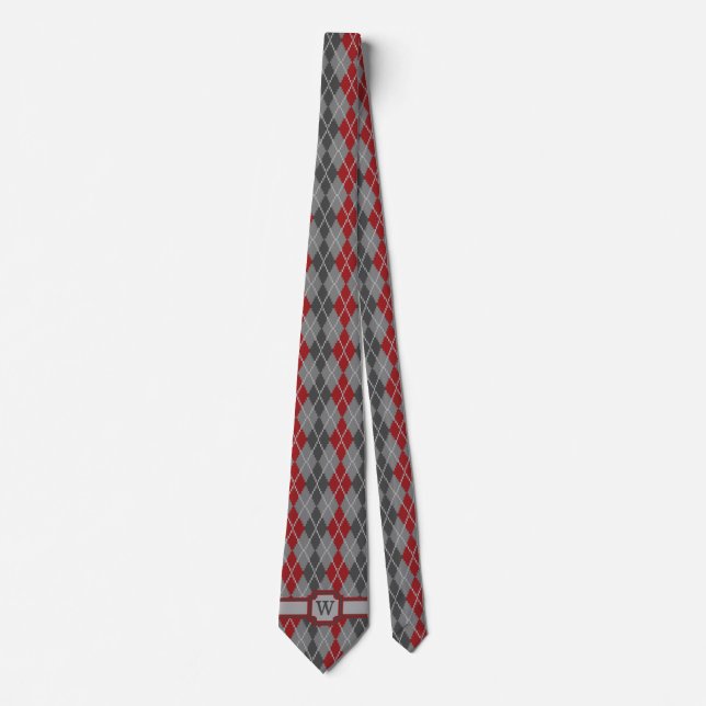 Jacquard des cendres et des membres Cravate mascul (Devant)